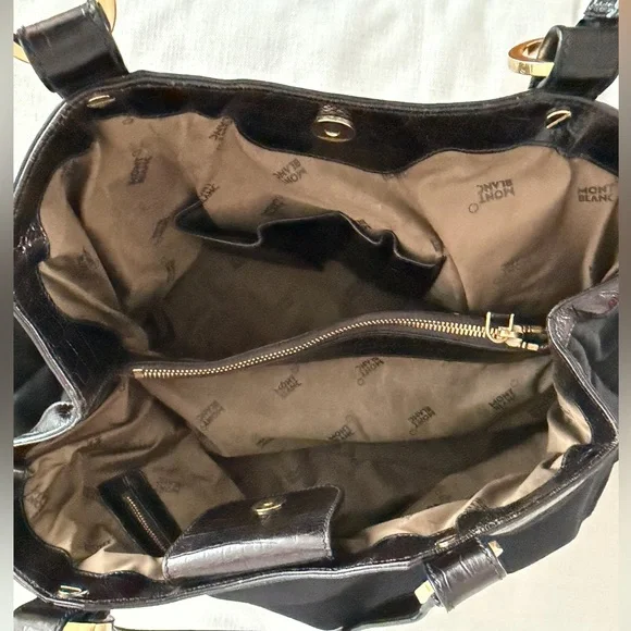 Montblanc Starisma Vintage Tote Made in Italy Black Luxury Bag - Picture 13 of 16